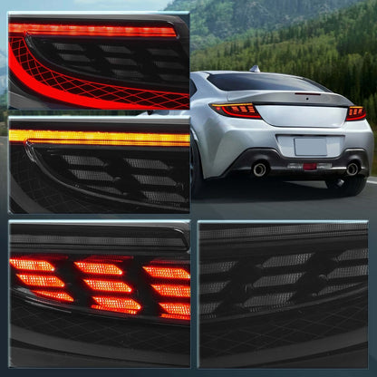 VLAND Smoked Lens LED Tail lights Assembly For Toyota GR86 Subaru BRZ 2022-2024
