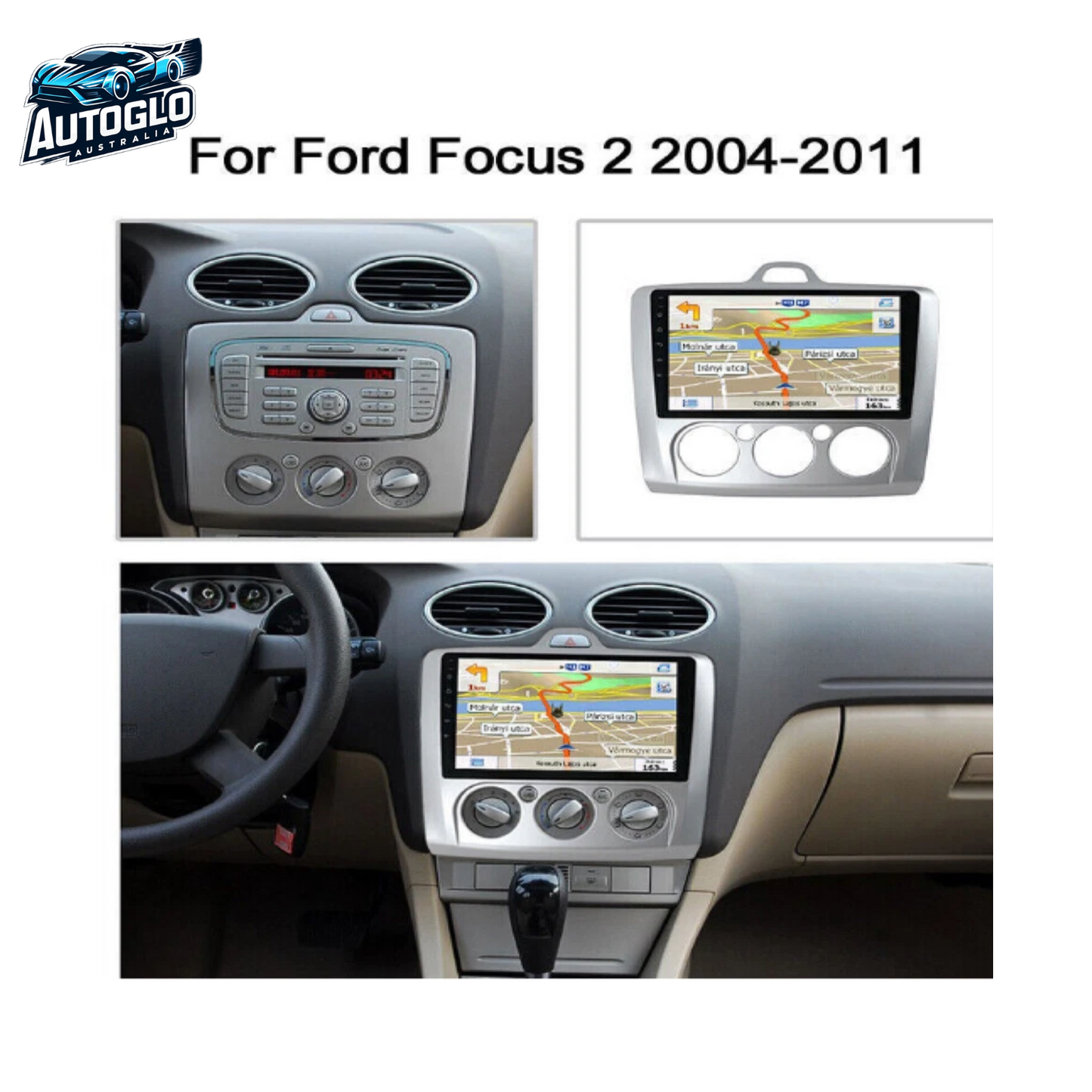 Autoglo Australia 9" (2G+32G) BT WiFi CARPLAY ANDROID Stereo FORD MONDEO FOCUSII (2004-11)