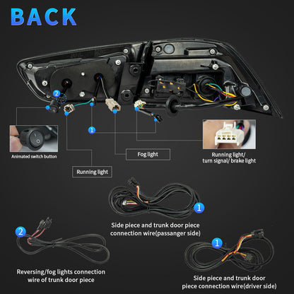 LED Smoked Tail Lights for Mitsubishi Lancer 08-17 EVO X Start Up Animation Rear Lights V3
