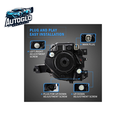 VLAND LED/Projector Headlights For Suzuki Jimny 2018-UP with Blue LED Welcome DRL Light