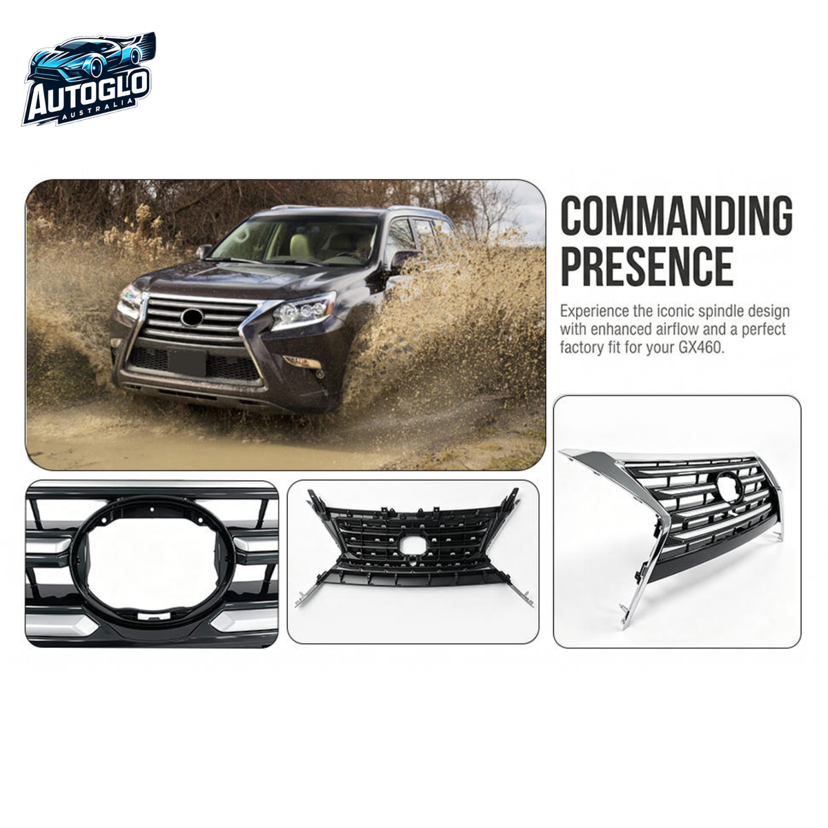 Autoglo Australia Lexus GX400/GX460 2014–2019 Front Bumper Grille