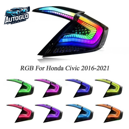 Autoglo Australia RGB Taillights For Honda Civic 2016-2021 & Emark certification