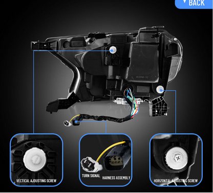 VLAND LED Projector Headlights For 2015-2020 Ford Ranger W/Start-up Animation