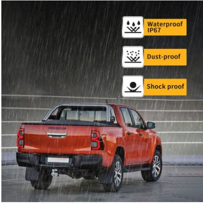 For Toyota Hilux 2015-2025 Vland Full LED Tail Lights RED Lens Rear Lamps L+R