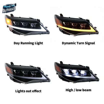 Autoglo Australia LED Headlights For Toyota Camry 2012-2014 DRL Start UP Animation