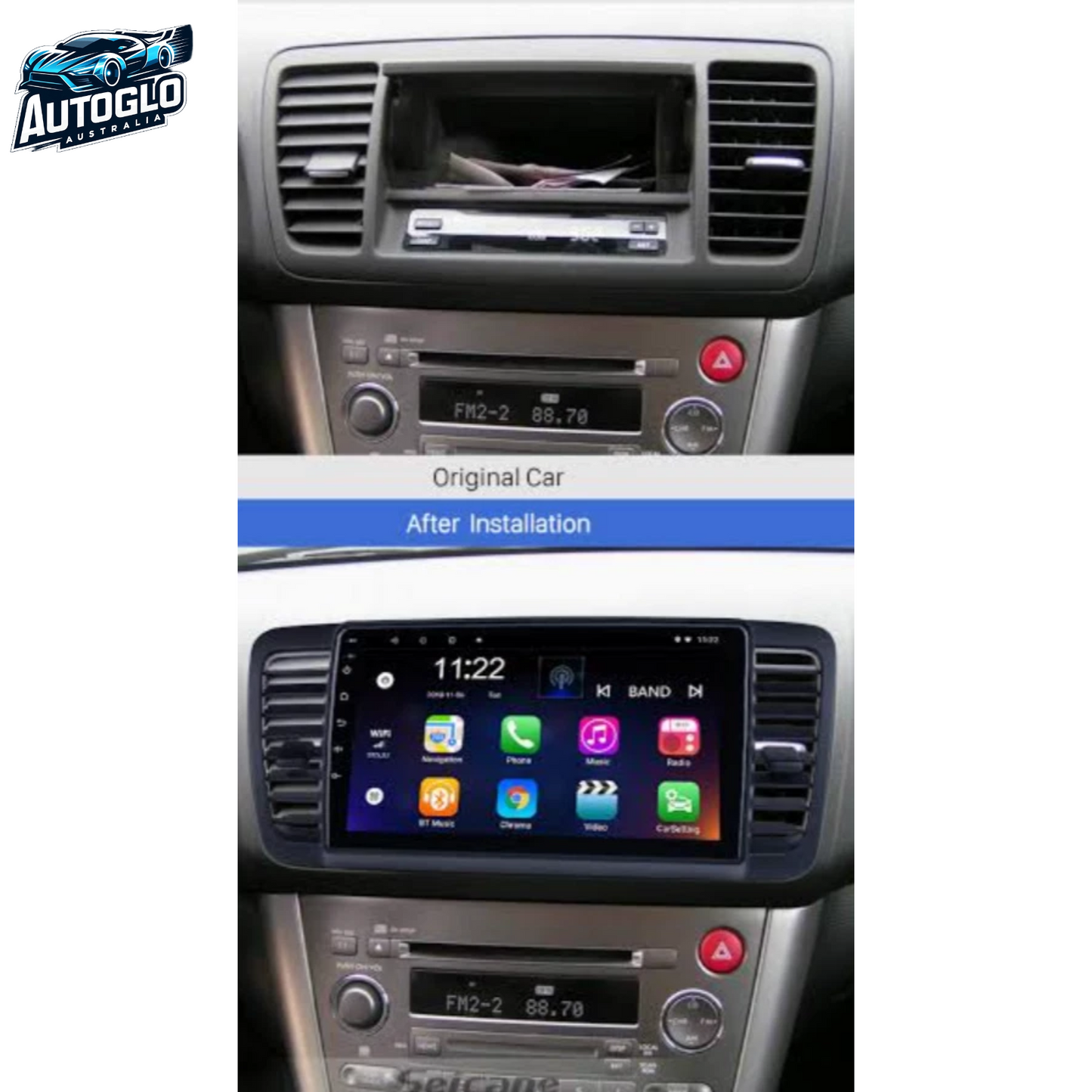Autoglo Australia 9" (2G+32G) GPS BT WiFi CARPLAY Stereo For SUBARU LEGACY OUTBACK (2000-09)
