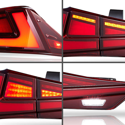 VLAND Red LED Tail Lights 2014-19 Lexus IS250 300h 350F Start Animation w/ sequential Indicators
