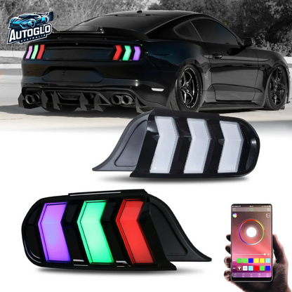 Autoglo Australia LED Tail Lights for Ford Mustang 2015-2023 DRL Animation 6 Kinds Mode Of Turn Signal Rear Lamp Plug And Play