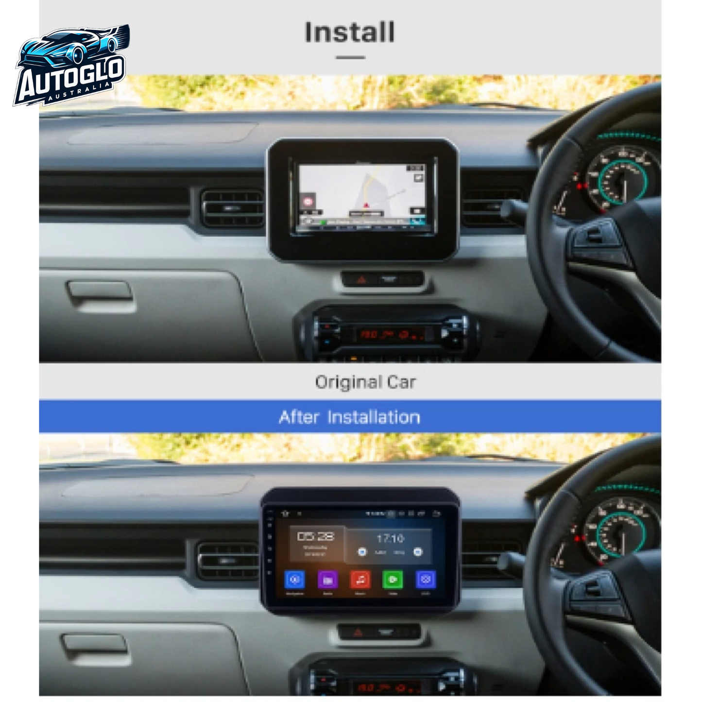 Autoglo Australia 9" Android Carplay BT GPS Stereo for SUZUKI IGNIS 2GB+32G (2016-20)