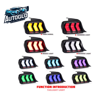 Autoglo Australia Smoked LED Taillights for 2005 - 2009 Ford mustang