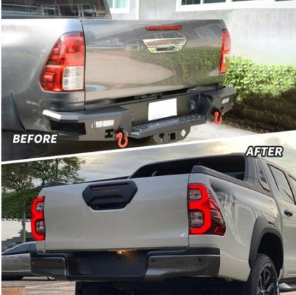 For Toyota Hilux 2015-2025 Vland Full LED Tail Lights RED Lens Rear Lamps L+R