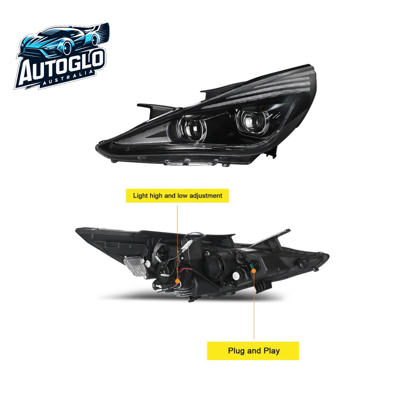 Autoglo Australia For Hyundai Sonata 8th 2011-2014 Head lights