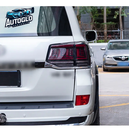 Autoglo Australia  Full LED Tail Lights For Toyota Land Cruiser 2010-2020 Black Clear Lens