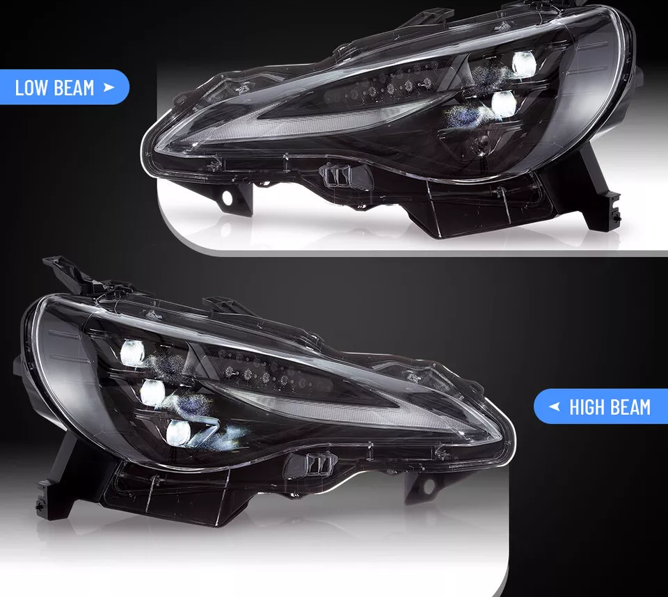 VLAND Full LED V3 Projector Headlights For 2012-20 Toyota 86 Subaru BRZ With RGB DRL