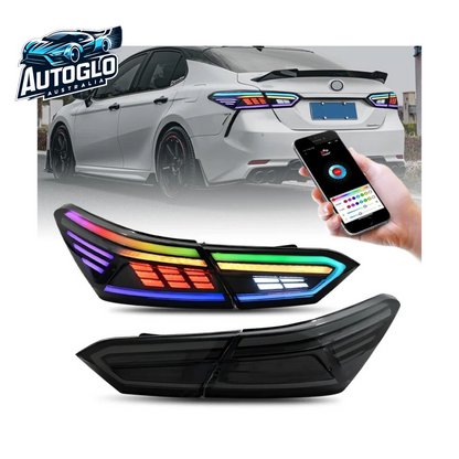 Autoglo Australia for Toyota Camry LED RGB Tail Lights 2018-2024 Rear Back Lamps