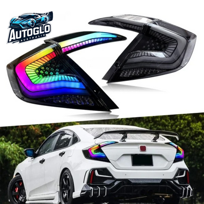 Autoglo Australia RGB Taillights For Honda Civic 2016-2021 & Emark certification