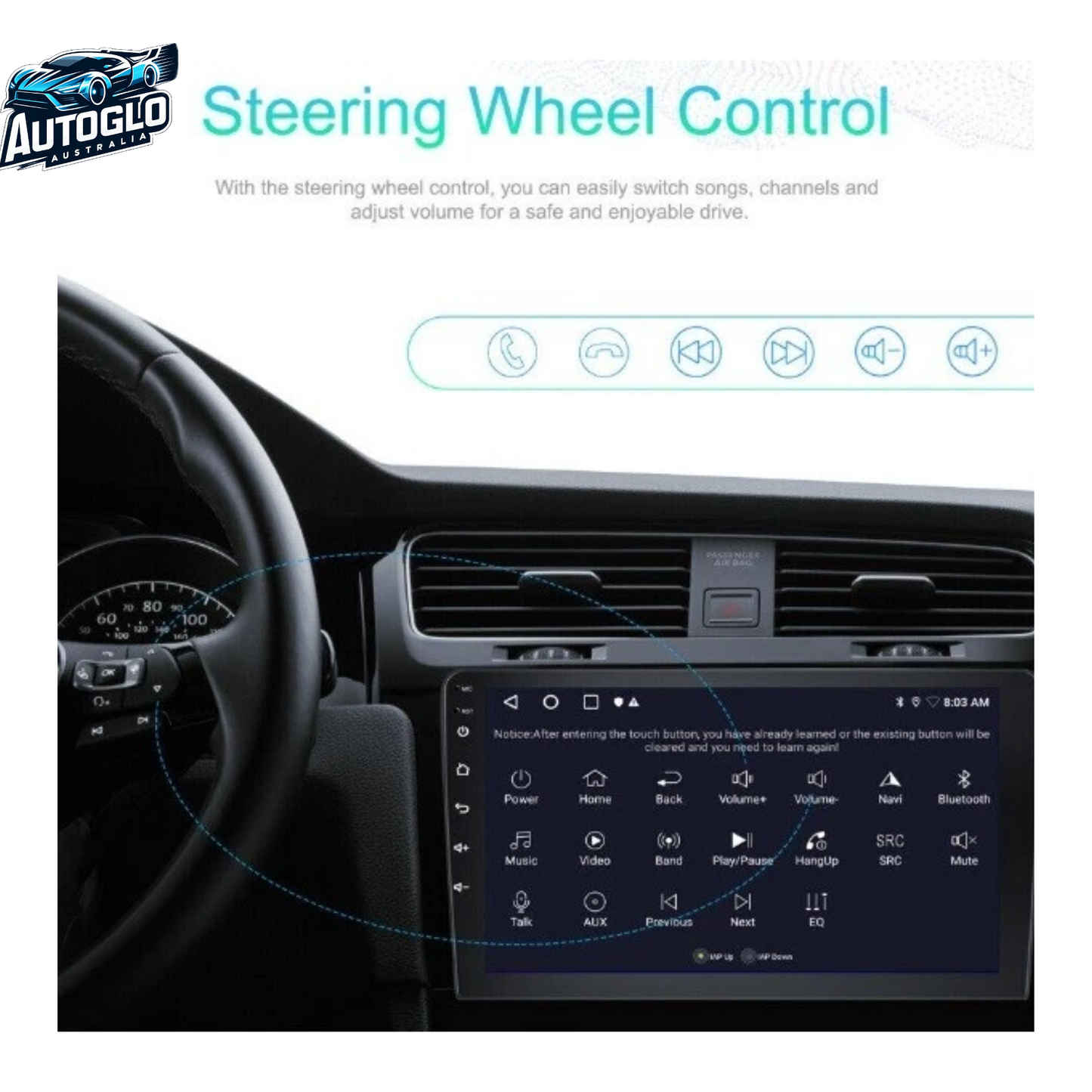 Autoglo Australia 9" (2GB+32G) Android Carplay BT GPS Stereo for KIA RIO (2018+)
