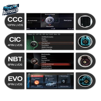Autoglo Australia BMW X5 F15 X6 F16 12.3" XL FHD Carplay Android BT GPS 4G Auto Stereo (NBT)