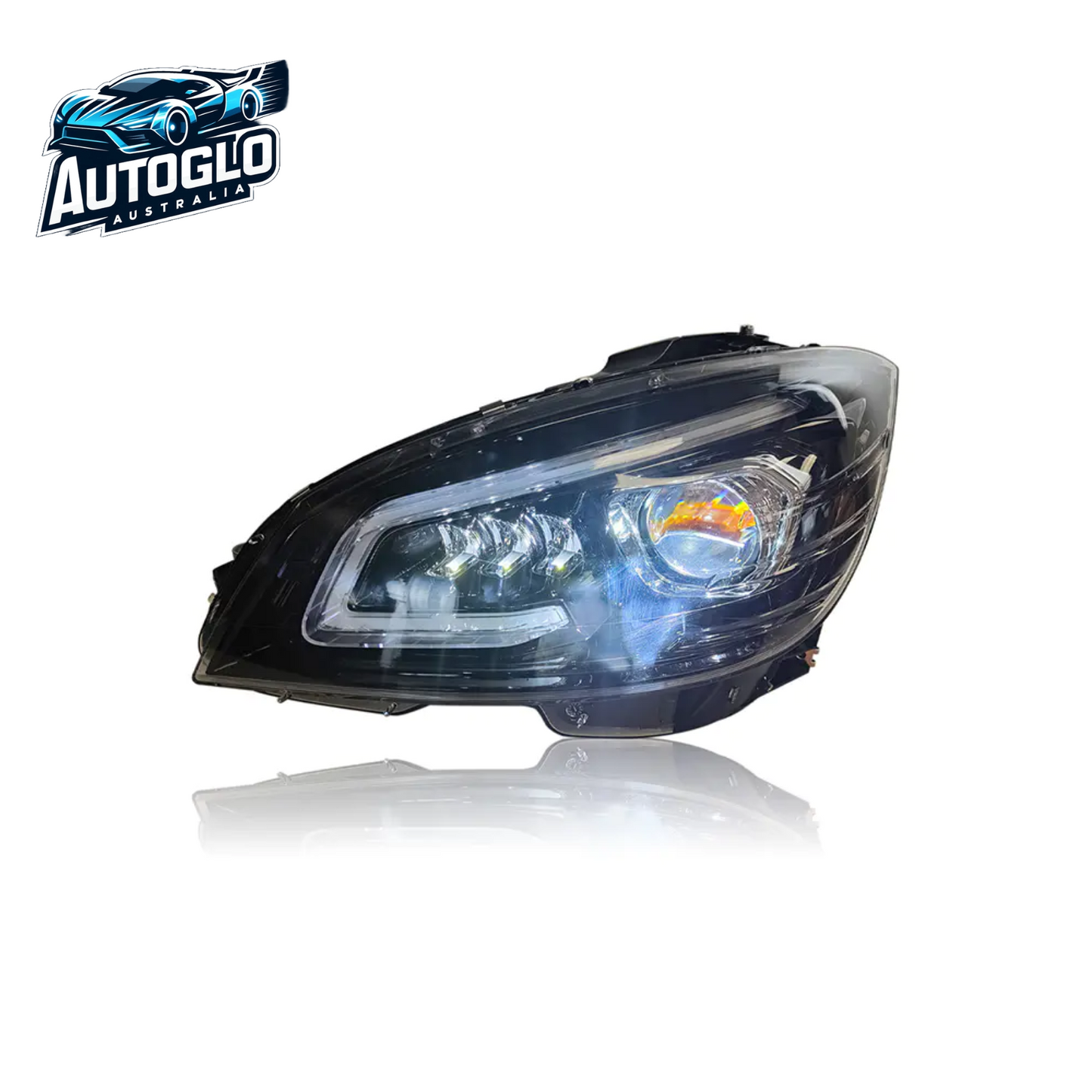 Autoglo Australia LED Headlights for 2007-2014 Mercedes Benz W204