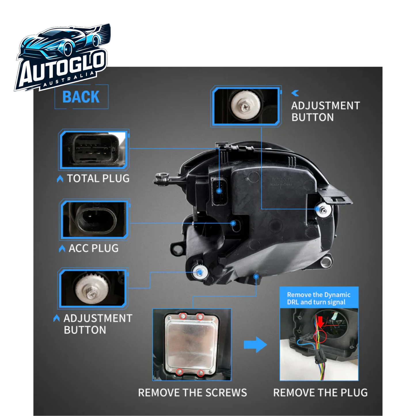 VLAND LED Headlights+Taillights For 2007-2013 Bmw Mini Cooper(Hatch) R56 R57 R58 R59