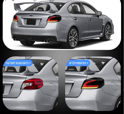 VLAND Smoked Lens LED Tail Lights For 2014-2021 Subaru WRX & Subaru WRX STI With sequential Signals