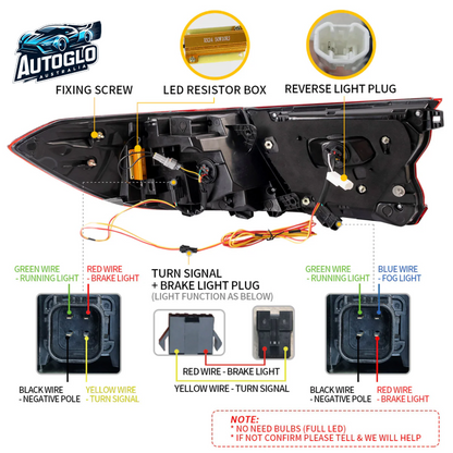 VLAND LED Tail Lights For Honda Accord 10th 2018-2022