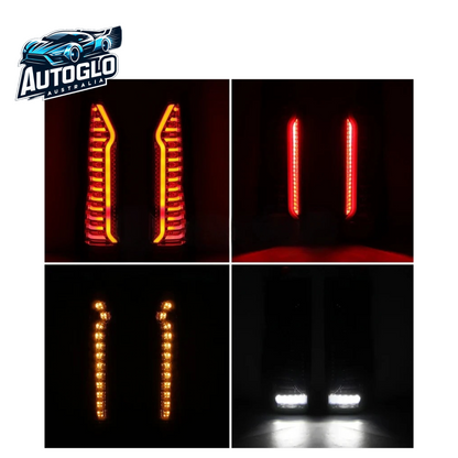 Autoglo Australia LED Tail Lights For Toyota Hiace 6th H300 2019-2023 Sequential with Animation DRL