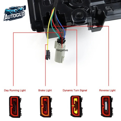 Autoglo Australia LED Tail Lights For Ford Bronco 6th Gen 2021-2024 Sequential Rear Lamps