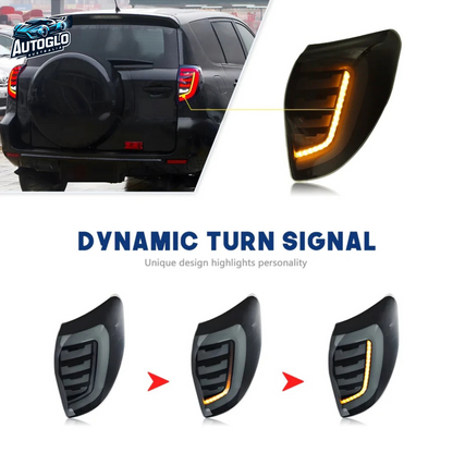 Autoglo Australia RGB LED Tail Lights for Toyota Rav4 3th GEN 2006-2012 DRL Start UP Animation