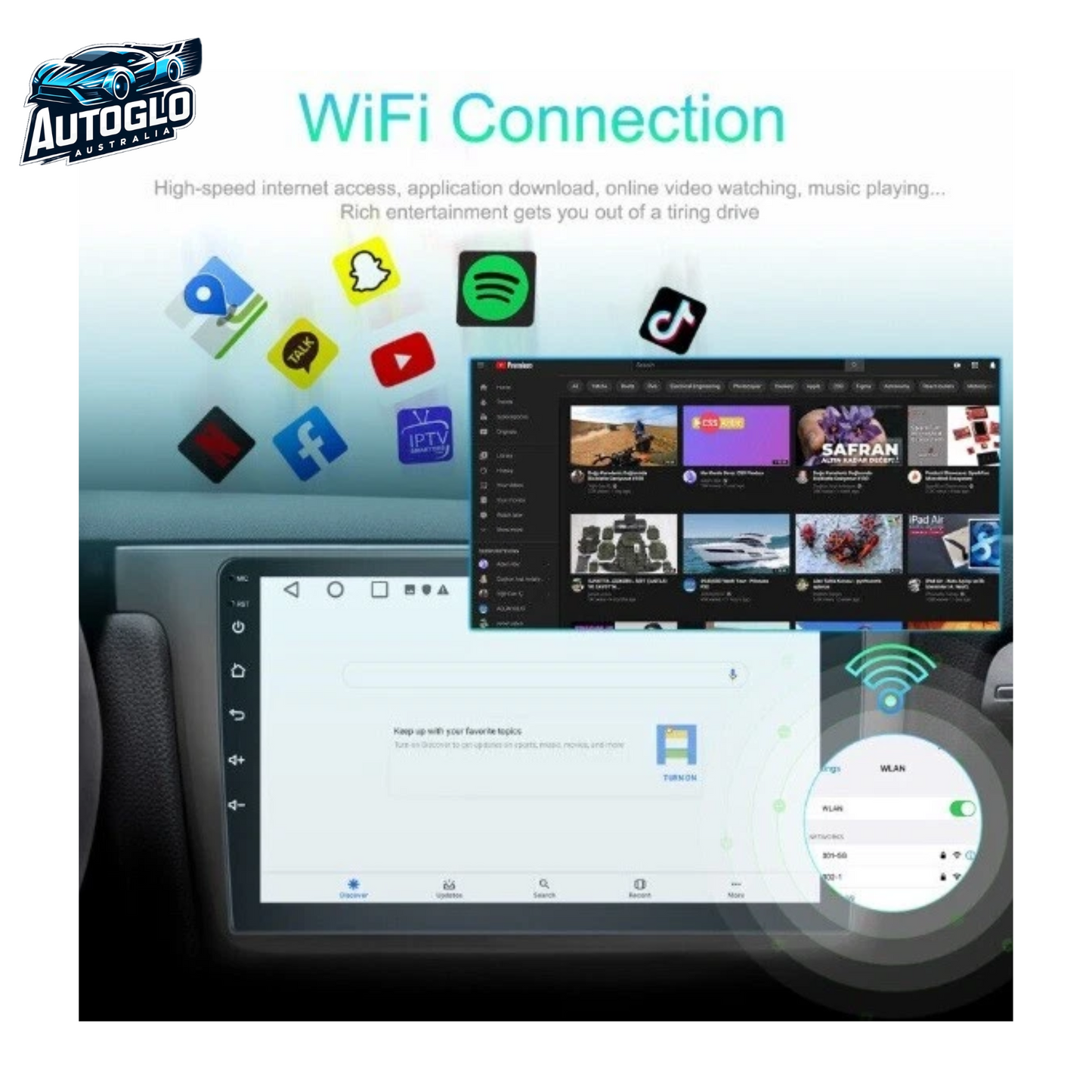 Autoglo Australia 9" CarPlay Android For MAHINDRA SCORPIO (2010+) GPS BT WiFi (2GB+32GB)
