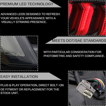 VLAND LED Tail Lights For Ford Mustang 2015-2021 5Model Sequential Rear Lamps