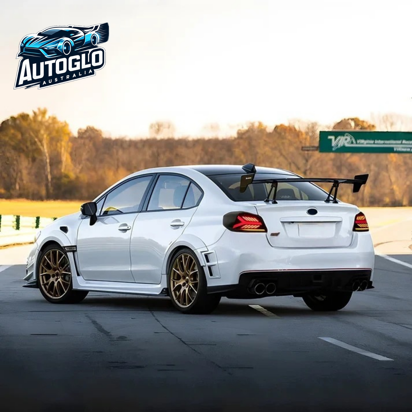 Autoglo Australia LED Tail Lights for Toyota Subaru WRX STI 2015-2021 DRL Start UP Animation Rear Back Lamps