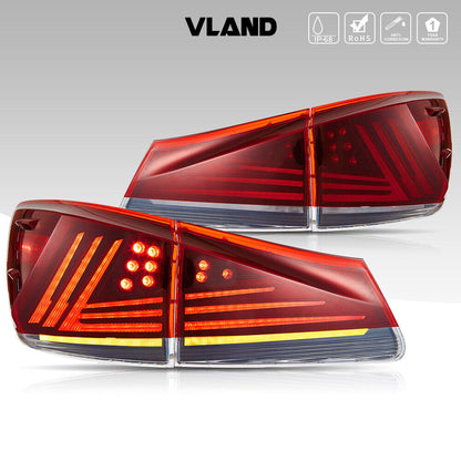 Close-Up of Red Lens Projector LED Lights