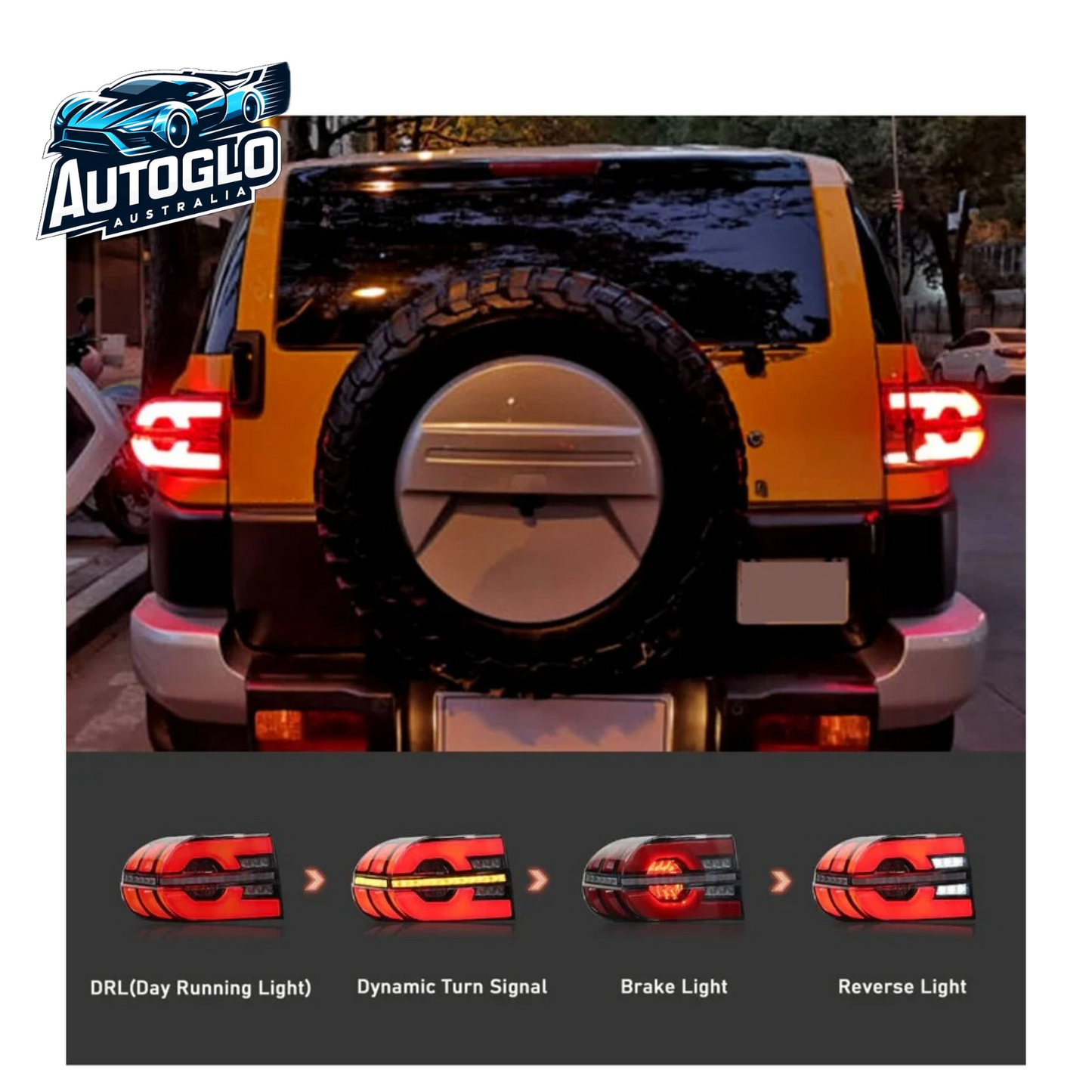 Autoglo Australia LED Tail Lights For Toyota FJ Cruiser 2007-2015