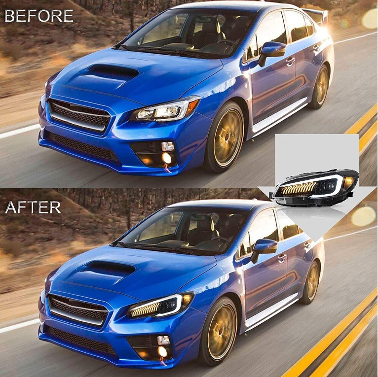 LED Headlights For 2015-2021 Subaru WRX /WRX STI Dynamic Animation Front Lamp