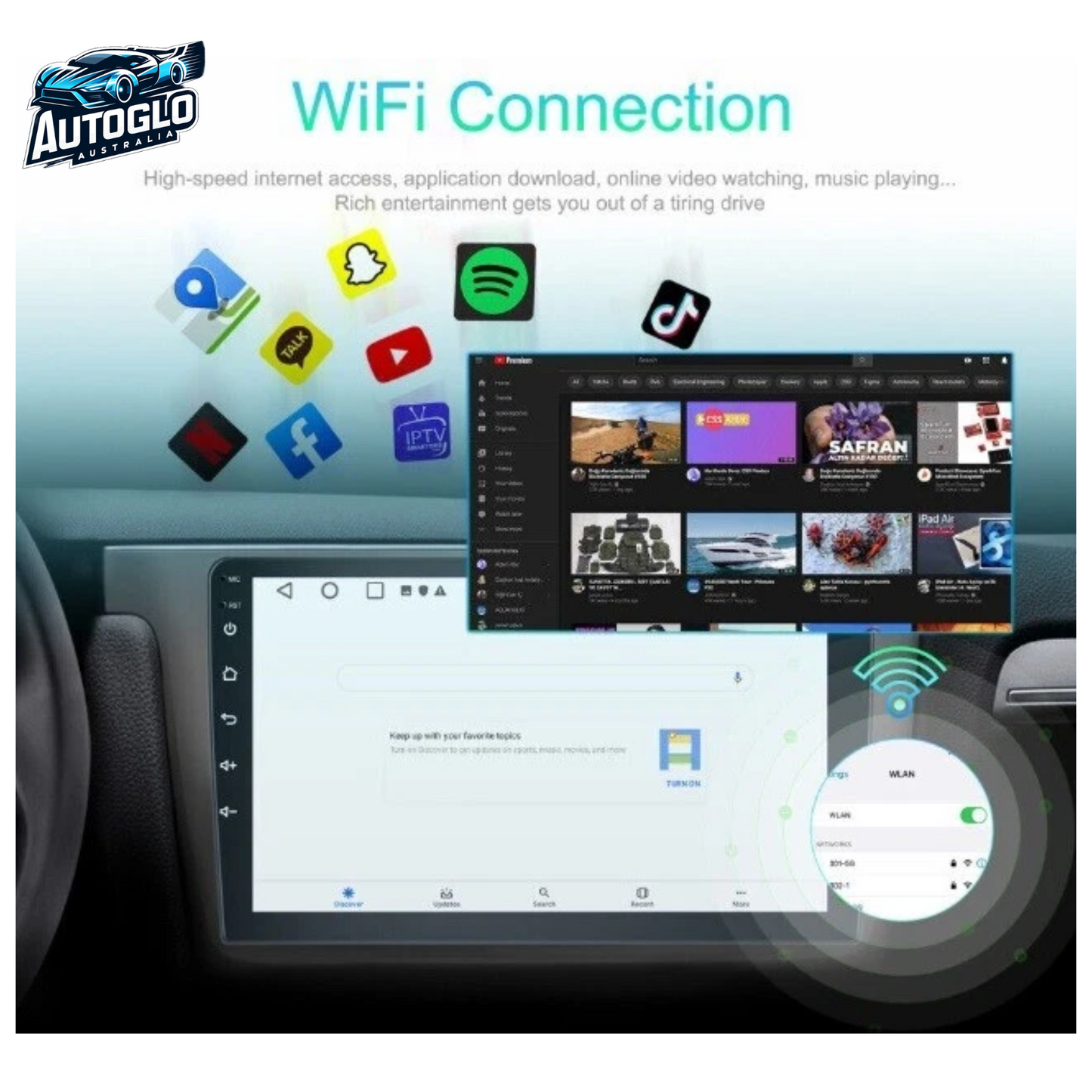 Autoglo Australia 9" CarPlay Android 13 GPS BT WiFi Stereo for TOYOTA COROLLA 2GB+32GB (2006-13)