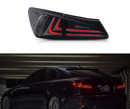 VLAND Full LED Headlights & Smoked Tail Lights For 2006-2012 LEXUS IS250 350 ISF