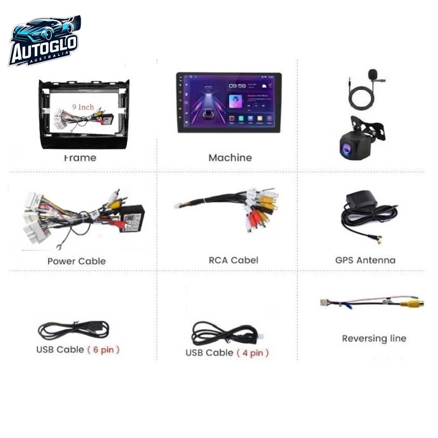 Autoglo Australia 9" (2G+32G) GPS BT WiFi CARPLAY ANDROID Stereo for NISSAN PATHFINDER (2013+)