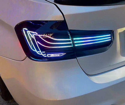 Autoglo Australia CSL-Style Laser Taillights for BMW 3-series 2013-2018 Car Led Rear Lamps RGB Smoked Red