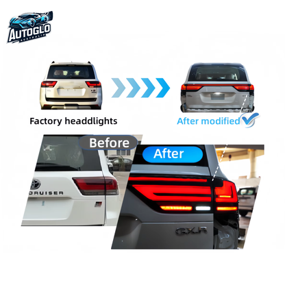 Autoglo Australia Toyota Land Cruiser LC300 2022–2024 Through Type LED Tail Lights Smoke Rear Lamp