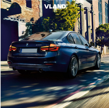 Autoglo Australia's VLAND LED Tail Lights for BMW 3 Series/M3 (2012-2018), featuring sleek design with Smoked lens