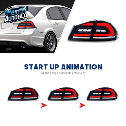 Autoglo Australia LED Tail Light Kit for Honda Civic FD2/FD3 Sedan & Type R 2006-2011