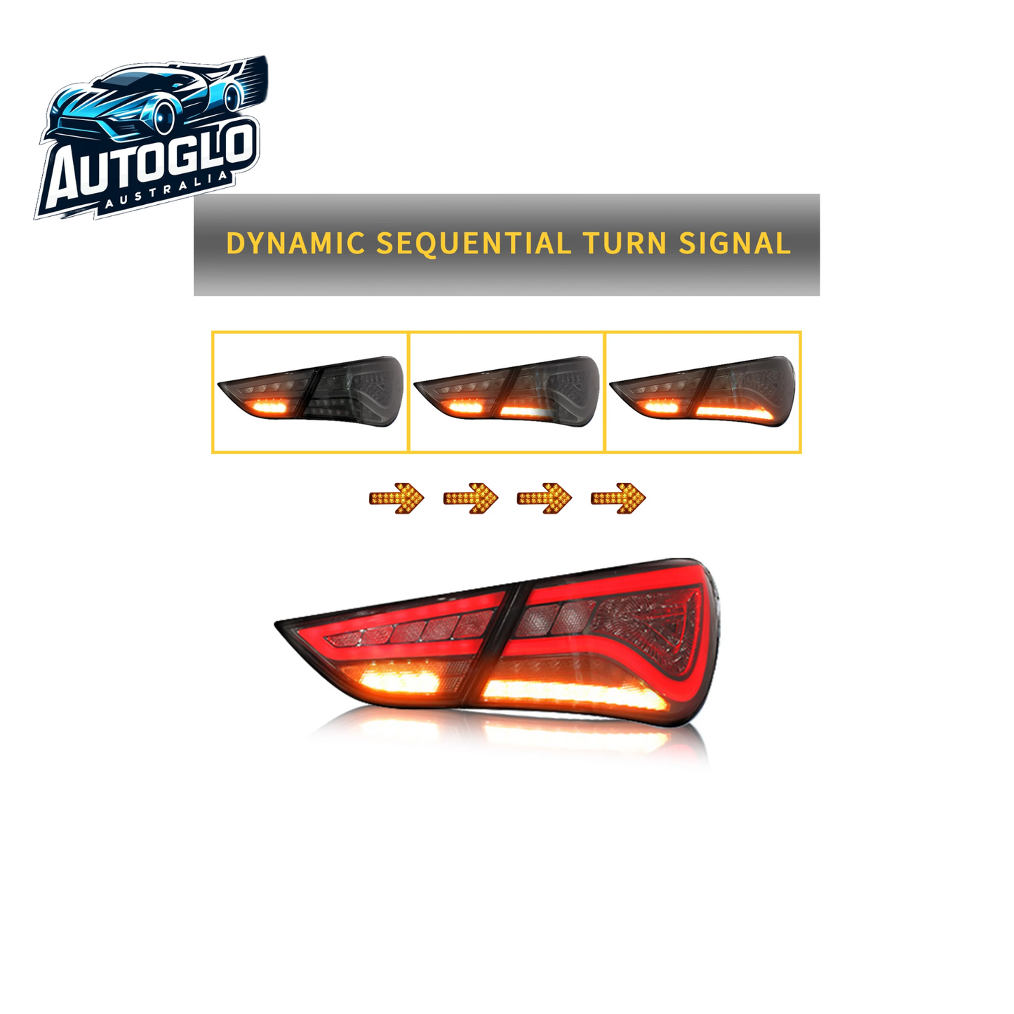 VLAND Full LED Tail Lights For Hyundai Sonata 6th Gen Sedan 2011-2014