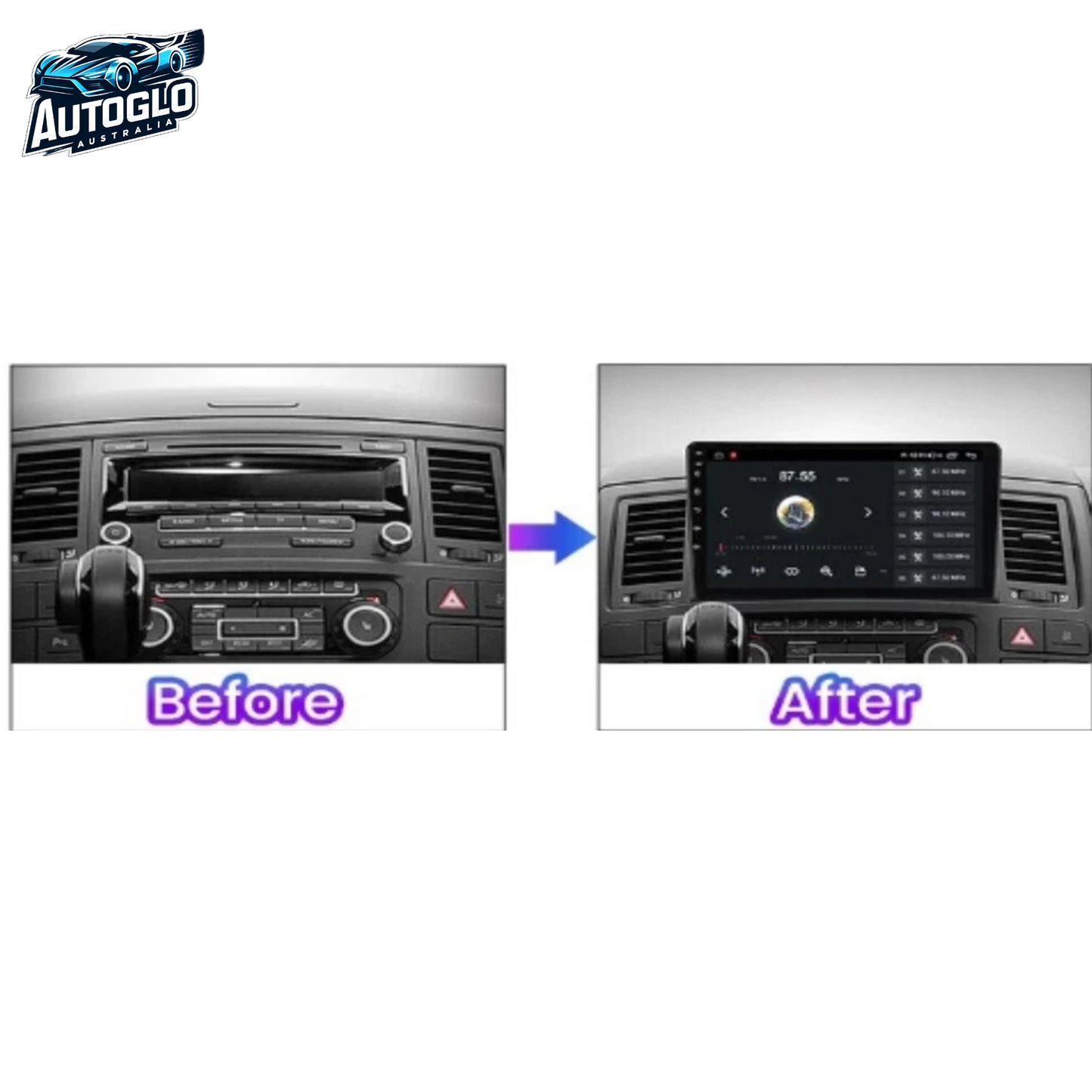 Autoglo Australia 9" (2G+32G) GPS BT WiFi CARPLAY Stereo For VW Volkswagen Multivan T5(2003-15)
