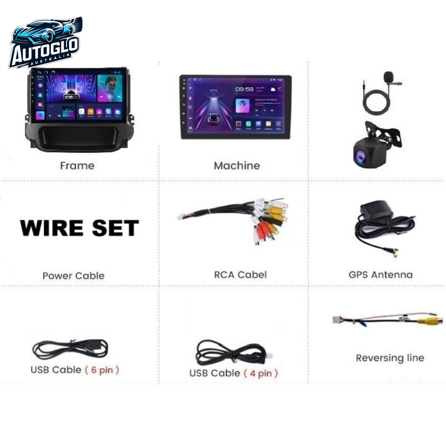 Autoglo Australia 9" (2G+32G) GPS BT WiFi CARPLAY ANDROID Stereo For Holden Malibu (2012-15)