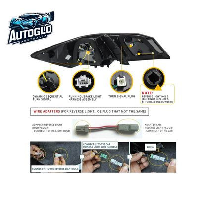 VLAND Full LED Sequential Tail Lights For Honda Accord 2013-2015