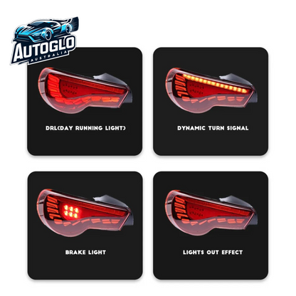 Autoglo Australia Rear Lamps For Toyota 86 2012-2021 Start UP Animation DRL BRZ FT86 GT86 Scion FR-S LED Tail Lights