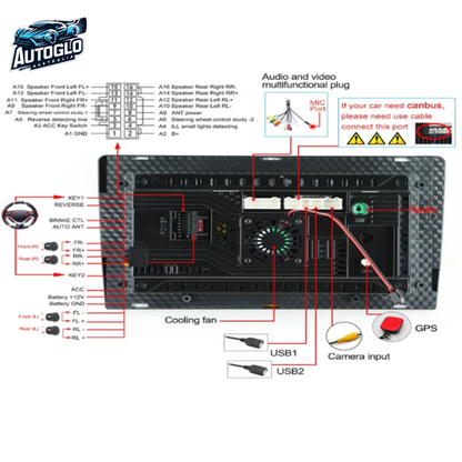 Autoglo Australia 9" (2G+32G) GPS BT WiFi CARPLAY Stereo For SUBARU LEGACY OUTBACK (2012-15)
