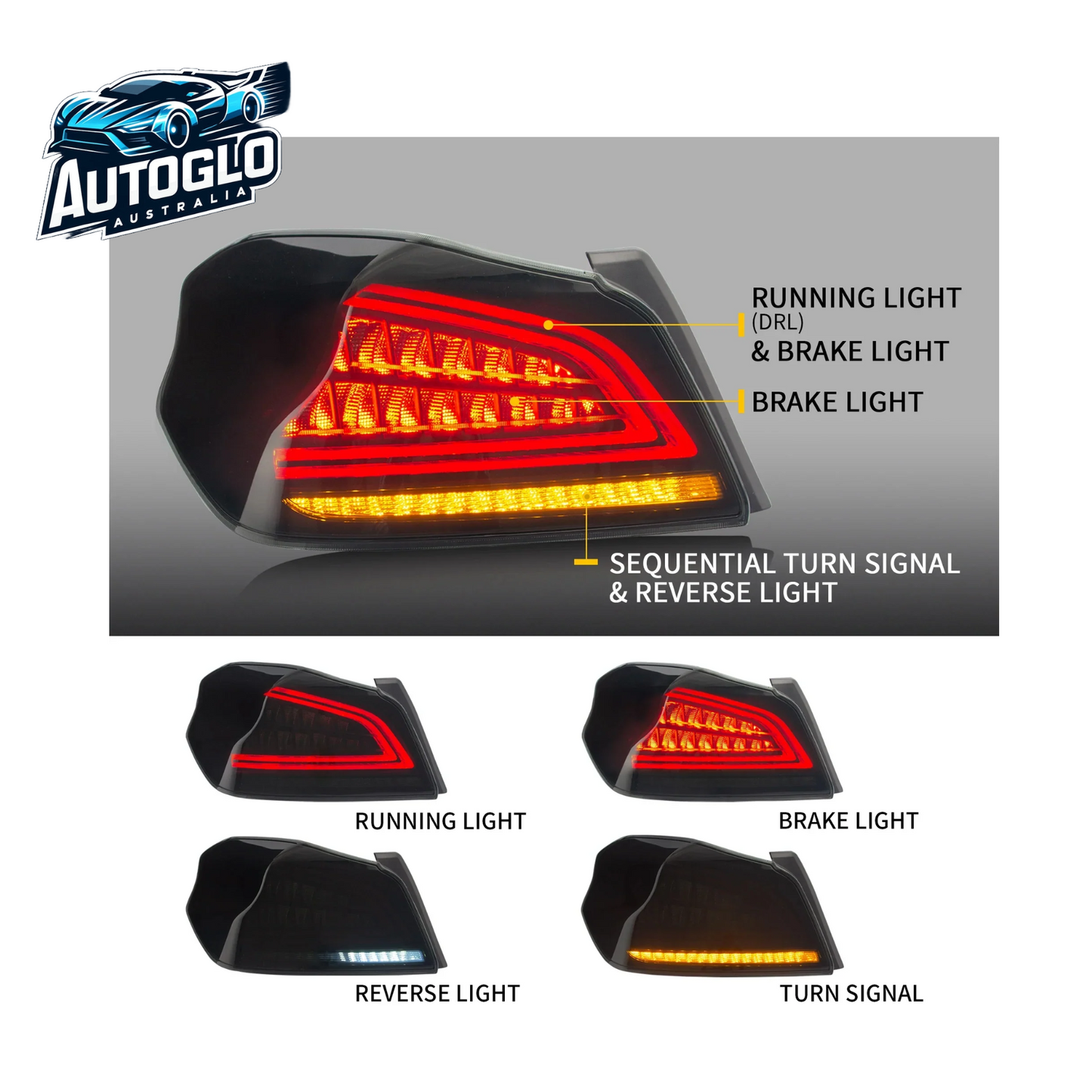 VLAND LED Headlights & Tail Lights For 2015 -2017 Subaru WRX Limited / STI all trim & 2015-2021 WRX Base / Premium