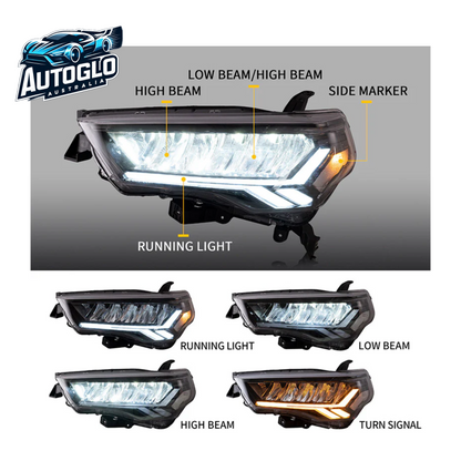 VLAND Full LED Headlights For Toyota 4Runner 2014-2020 with Dynamic DRL (Not fit for 2021)